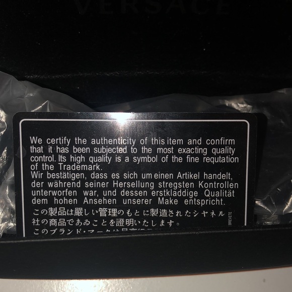 100% Authentic Versace Shades           Model VE 4361 NWT & Authentication Card - Picture 11 of 12